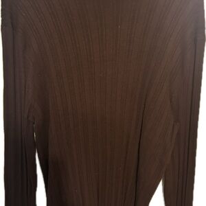 Cato Chocolate Ribbed Top